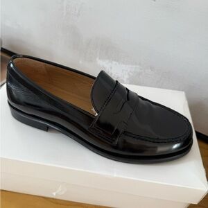 & Other Stories Women's Black Patent Penny Loafers